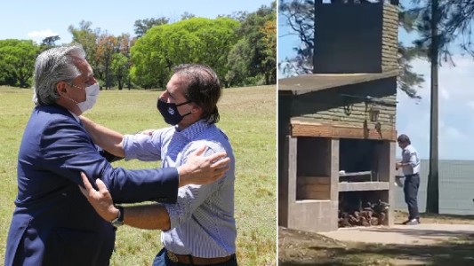 "Fue una buena reunión": Alberto Fernández compartió asado que hizo Lacalle Pou