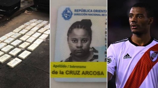 Detuvieron a la hermana del jugador de River, De La Cruz con 40 kilos de cocaína
