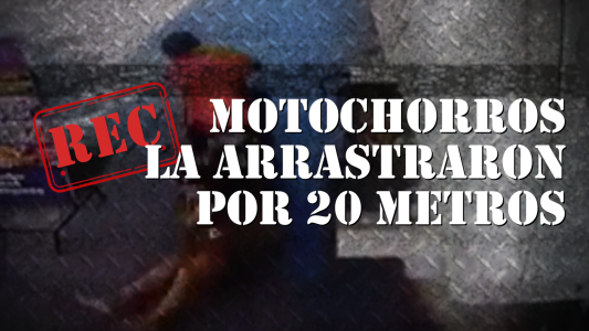 Motochorros la arrastraron por 20 metros #REC
