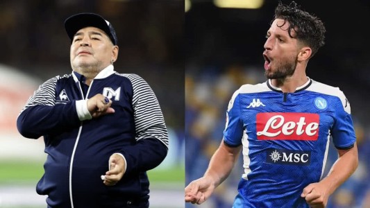 Emotivo homenaje a Maradona de Mertens, el belga que lo superó como goleador histórico del Napoli