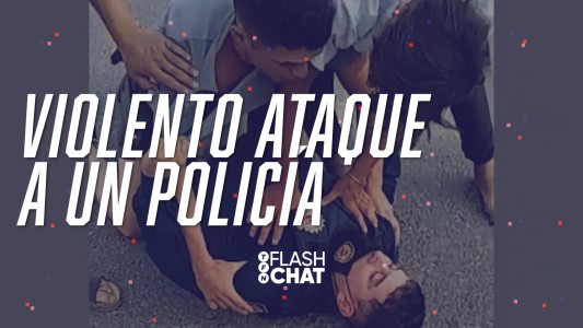 Golpearon y redujeron a un policía que intentaba detenerlos #FlashChat