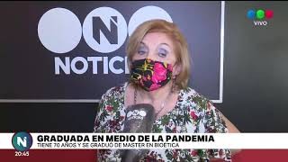 Con 70 años y en plena pandemia se recibió de Master en Bioética