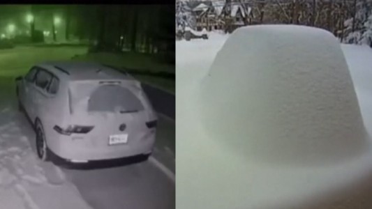 Video: timelapse de un auto que queda todo cubierto de nieve