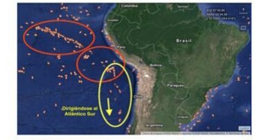 Alerta por un convoy de entre 300 y 500 buques chinos que se dirigen al Mar Argentino