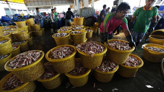 Detectaron miles de contagios de Covid-19 en un mercado de mariscos de Tailandia