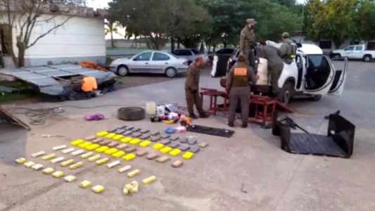 Viajaba en camioneta junto a sus dos hijos y 60 kilos de cocaína