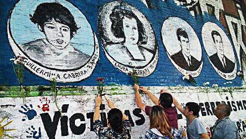Vandalizaron un mural por las víctimas del terrorismo