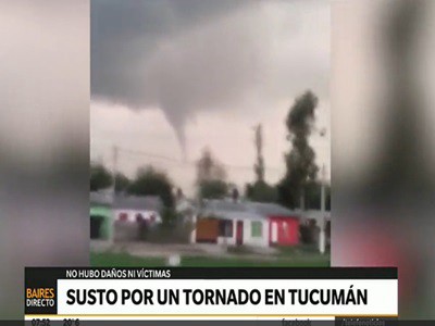 Susto por un tornado en Tucumán