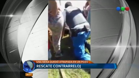 Video: dramático rescate de una nena de un pozo