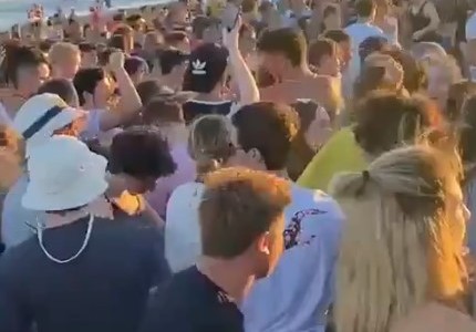 Batalla campal en Pinamar: una fiesta en la playa con 2500 personas