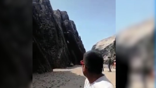 Video impactante: el momento en que un hombre cae desde 40 metros mientras practicaba rapel