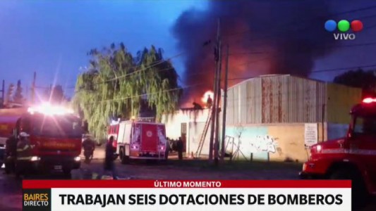 Se incendió un depósito en Quilmes