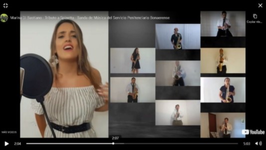 La banda del Servicio Penitenciario Bonaerense homenajeó a Luis Alberto Spinetta