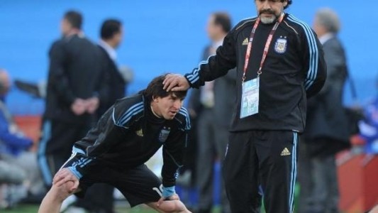 Archivo inédito: Messi y Maradona "jugando" juntos