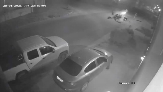 Impresionante choque de motos en Bahía Blanca