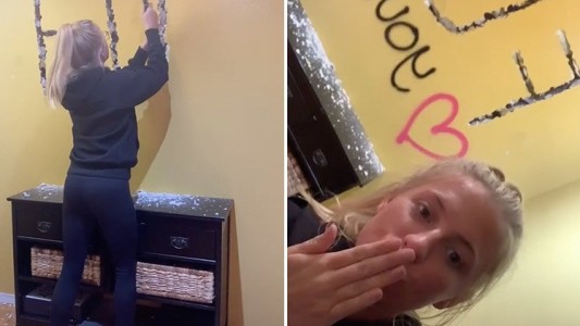 Se enteró sobre la infidelidad de su novio y le rompió la pared a martillazos: "De parte de tu ex"