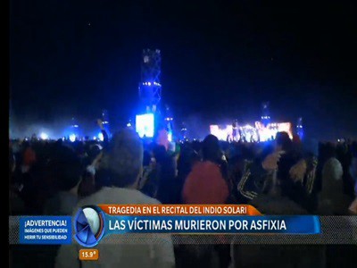 Las víctimas del recital del Indio Solari murieron por asfixia