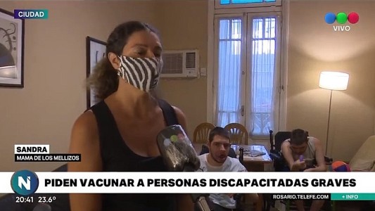 Tienen parálisis cerebral, están sin tratamiento y piden que se los vacune