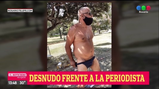 Un taxista se desnudó frente a una periodista durante una marcha contra UBER