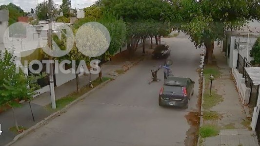 Video: hizo “willy” con la moto, se estrelló de frente contra un auto y salvó su vida de milagro