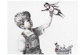 Casi US$ 20 millones por una pintura de Banksy subastada a beneficio del servicio de salud de Reino Unido