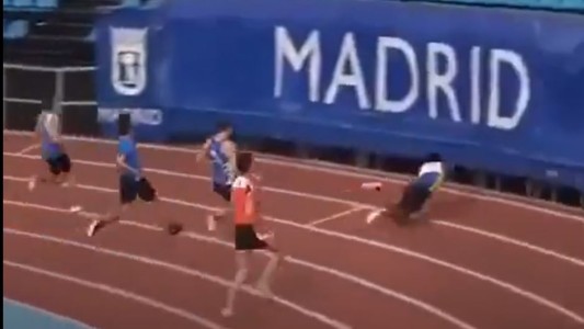 Victoria y tremendo accidente en una final de atletismo