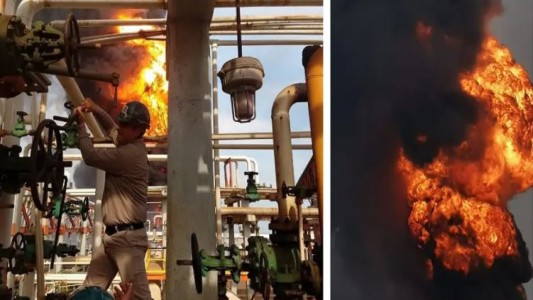 Tremenda explosión e incendio en una refinería