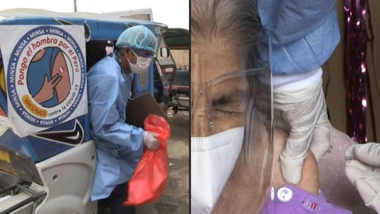 Médicos utilizan "mototaxis" para vacunar a los habitantes de los cerros