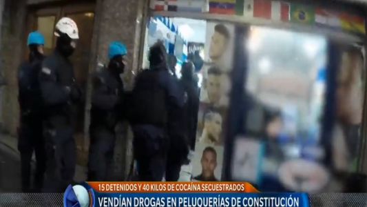 Megaoperativo en peluquerías de Constitución donde se vendía cocaína, éxtasis y paco