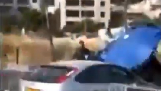 Pánico por conductor que se estrelló contra un puesto de control