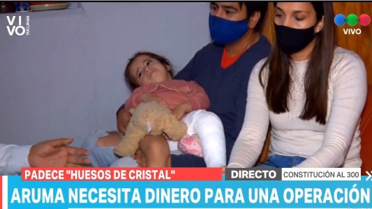 Aruma, de 4 años y con la enfermedad de “huesos de cristal”, necesita una costosa cirugía