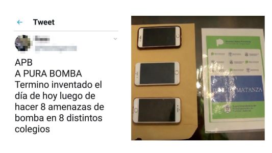 Imputan a joven que se jactaba de realizar amenazas a escuelas: "A pura bomba"