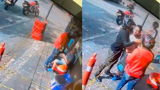 El momento en que víctima de robo se salva por ser amigo de los asaltantes