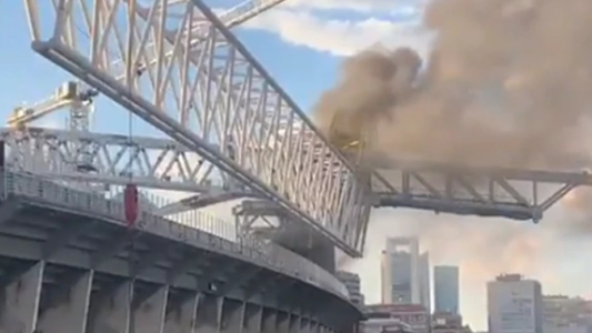 Susto en el Santiago Bernabéu tras un incendio en las obras de remodelación