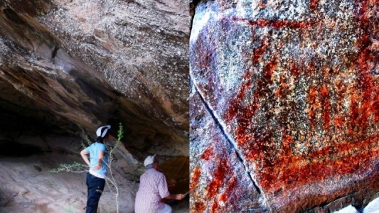 Descubren pinturas rupestres en un sector de la Reserva Natural Sierras Grandes en Tornquist