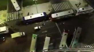 Volvió la protesta de micros al centro porteño y causa caos vehicular en Constitución