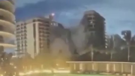 Miami: el momento del colapso del edificio en la madrugada
