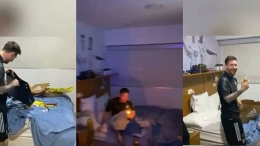 Así fue el festejo de cumpleaños de Messi con los jugadores de la Selección