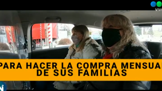 Taxife: dos amigas le hacen frente a la pandemia comprando en el Mercado Central