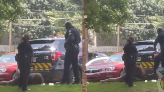 Video: un Policía le pateó la cara a una mujer esposada y tumbada en el suelo