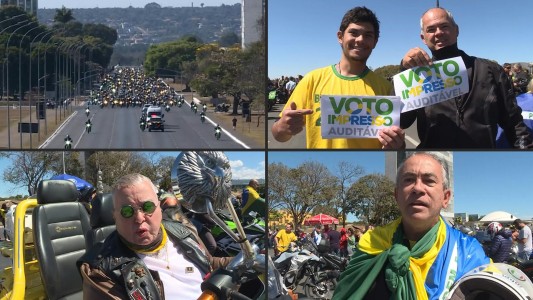 Bolsonaro encabezó una nueva caravana con motociclistas