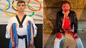 Un taekwondista olímpico sufrió un brutal ataque en la calle: le desfiguraron la cara