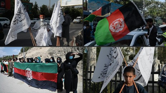 La bandera afgana se convirtió en el símbolo de resistencia ante los talibanes