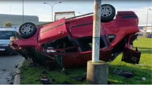 Tremendo choque y vuelco en Mar del Plata