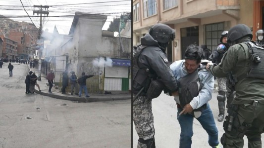 Violenta represión policial a campesinos que protestaban