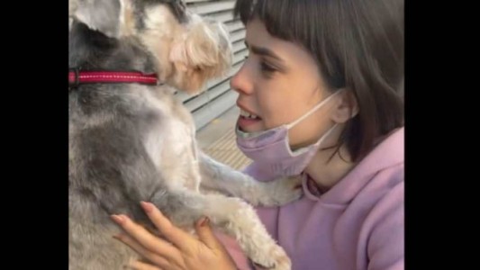 Video: la triste despedida de Sofi Morandi con su perro antes de viajar a Nueva York