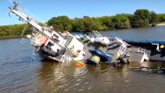 Se hundió un remolcador en el Río de la Plata tras colisionar con un buque