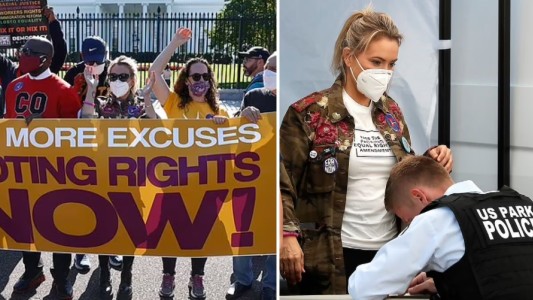 Arrestaron a la actriz Alyssa Milano durante una protesta en la Casa Blanca