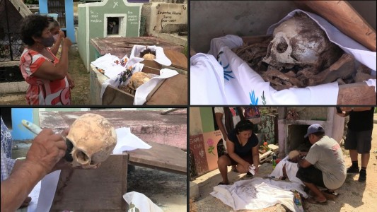 El covid no detuvo la tradición maya de limpiar los huesos de los ancestros