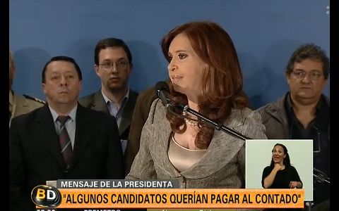 Cristina sobre los fondos buitre: "algunos querían pagar al contado"